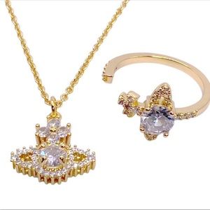 Vivienne Westwood bundle of two necklaces and Ring set